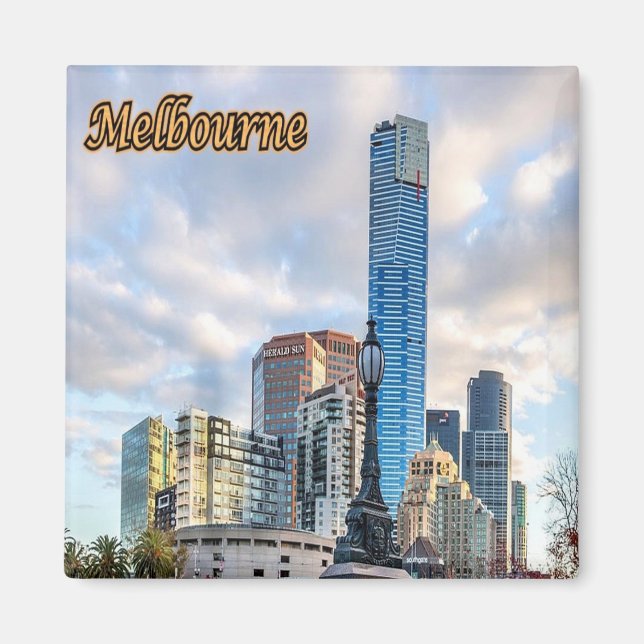 Aimant zAU057 MELBOURNE, Skyline, Australie, Fridge (Devant)