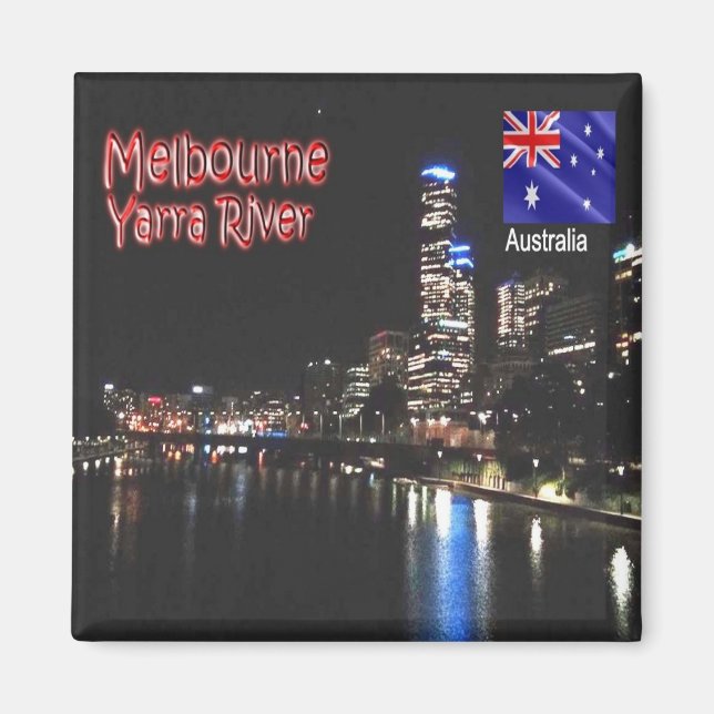 Aimant zAU064 MELBOURNE, Yarra River, Australie, Fridge (Devant)