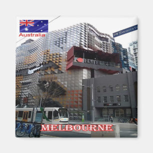 Aimant zAU076 MELOURNE City, Australie, Océanie, Fridge