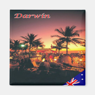Aimant zAU100 DARWIN par nuit, Australie, Océanie, Réfrig
