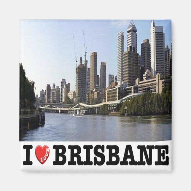 Aimant zAU106 BRISBANE I Love, Australie, Océanie, Fridge (Devant)