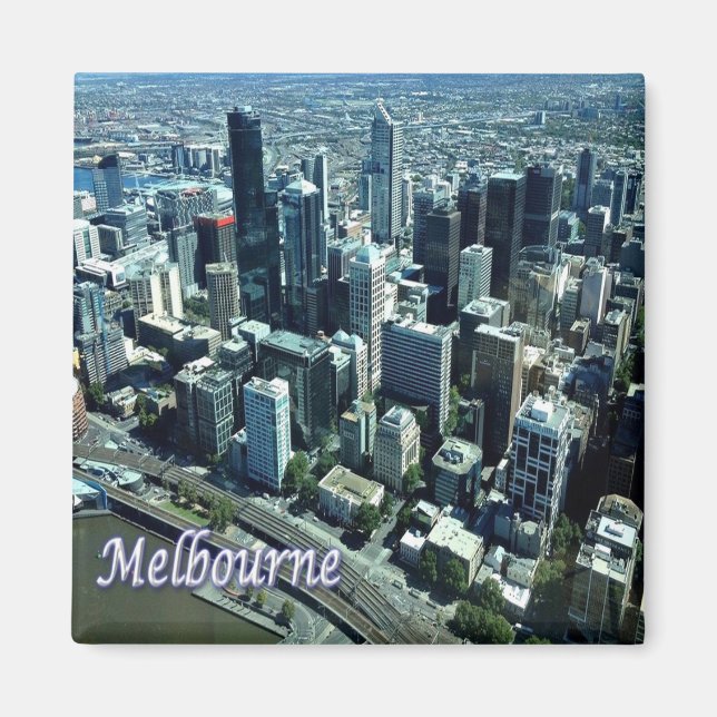 Aimant zAU111 MELBOURNE, Australie, Océanie, Frigo (Devant)