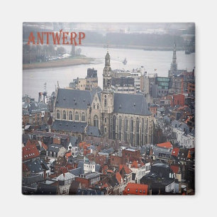 Aimant zBE022 ANTWERP Belgique Fridge