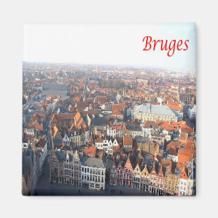 Aimant zBE033 BRUGES Vue du frigo Belfry Belgique