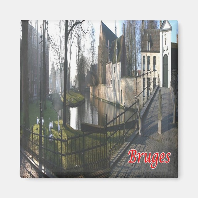 Aimant zBE053 BRUGES Beginenhof, Belgique, Frigo (Devant)
