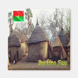 Aimant zBF006 BURKINA FASO, Maisons traditionnelles, Frig
