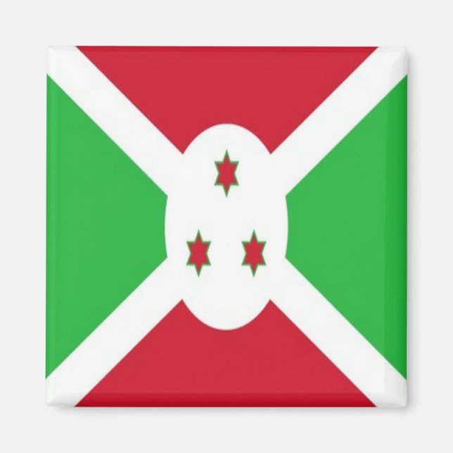 Aimant zBI001 BURUNDI FLAG, Afrique, Frigo (Devant)