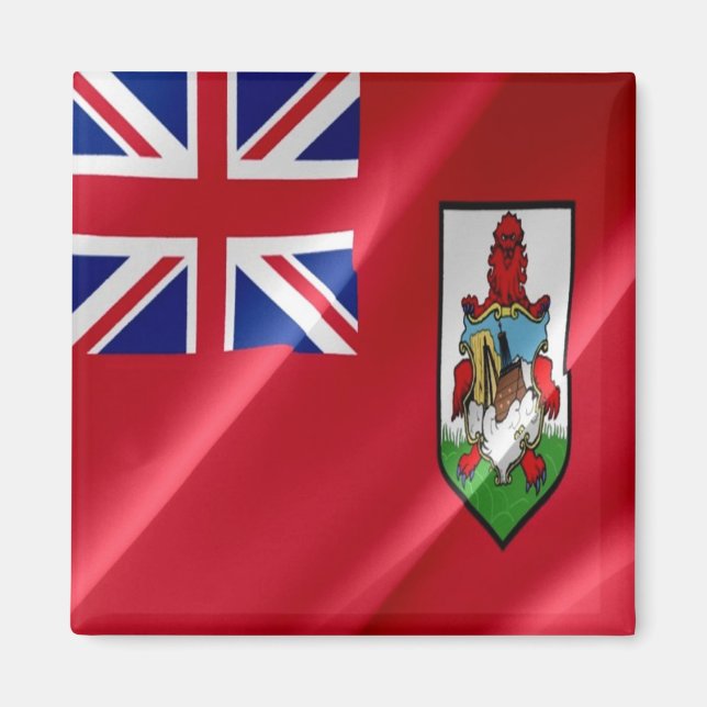 Aimant zBM002 BERMUDA, Drapeau, Amérique, Réfrigérateur (Devant)
