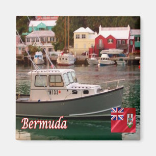Aimant zBM008 BERMUDA, Flatts Village, Panorama, Réfrigér