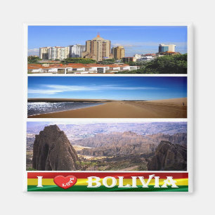Aimant zBO016 BOLIVIA I Love, America, Fridge