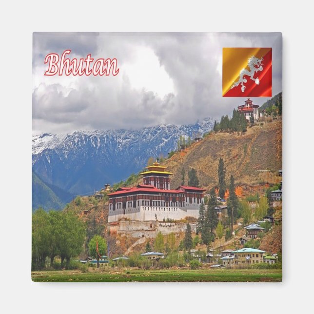 Aimant zBT006 DZONG dans la vallée du Paro, Bhoutan, Frid (Devant)