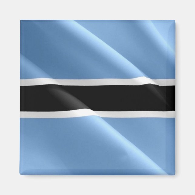 Aimant zBW002 BOTSWANA WAVING DRAPEAU, Afrique, Réfrigéra (Devant)