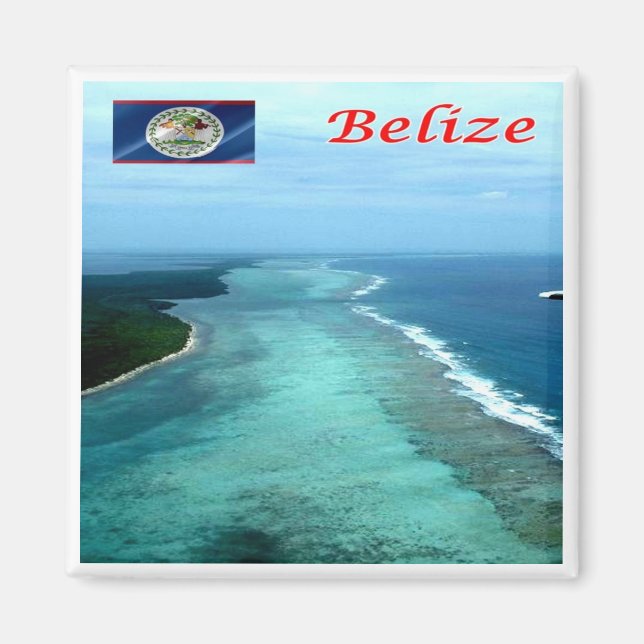Aimant zBZ005 BELIZE Barrier Reef, Amérique, Fridge Magne (Devant)