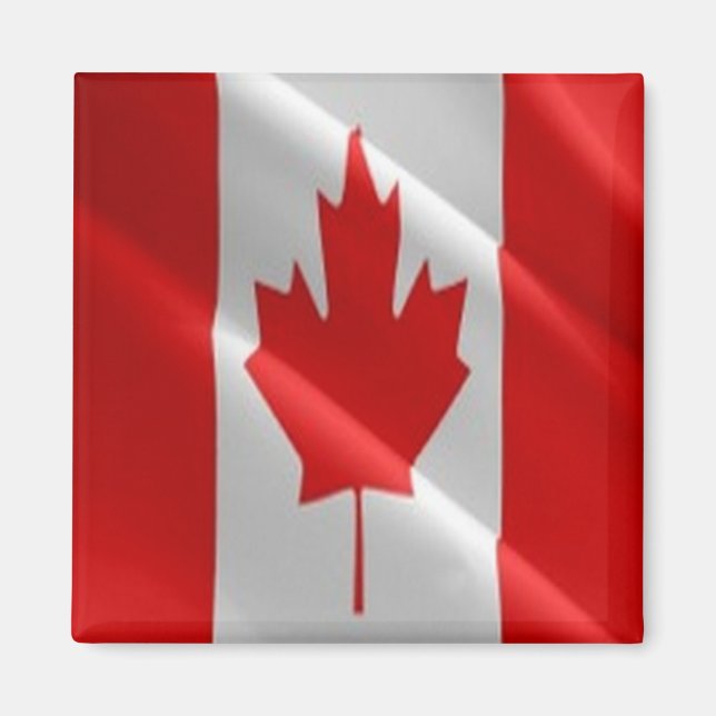 Aimant zCA002 CANADA, Drapeau agité, Amérique, Réfrigérat (Devant)