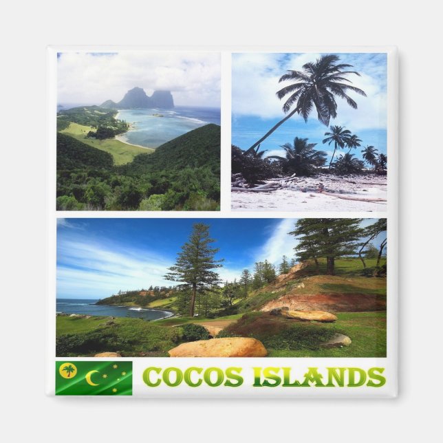 Aimant zCC004 COCOS ISLANDS AND KEELING, Mosaic, Frigo (Devant)