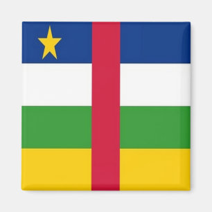 Aimant zCF001 RÉPUBLIQUE CENTRAFRICAINE, DRAPEAU, Réfrigé