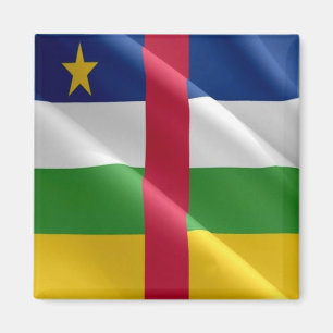Aimant zCF002 RÉPUBLIQUE CENTRAFRICAINE, Drapeau, Réfrigé