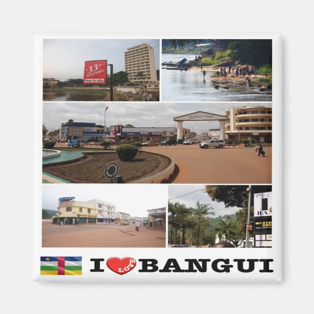 Aimant zCF004 BANGUI, République centrafricaine, Fridge (Devant)