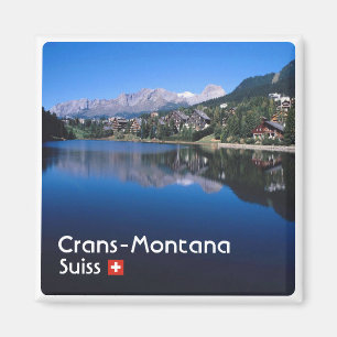 Aimant zCH023 CRANS MONTANA Suisse, réfrigérateur
