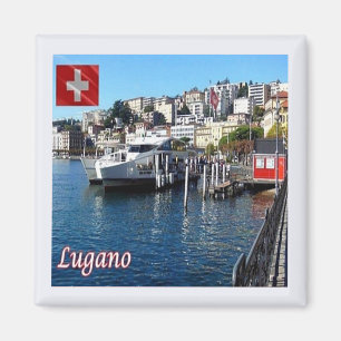 Aimant zCH048 LUGANO Suisse - Réfrigérateur