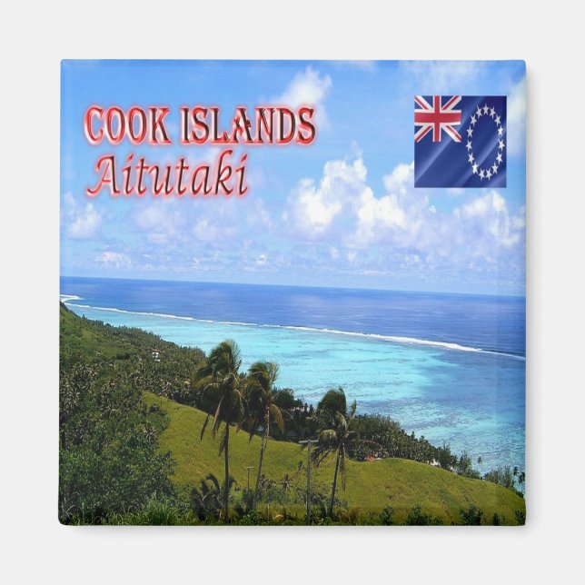 Aimant zCK005 AITUTAKI, Îles Cook, Océanie, Réfrigérateur (Devant)