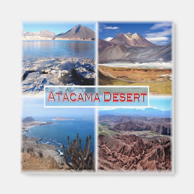 Aimant zCL003 ATACAMA DESERT, Mosaic, Chili, Frigo (Devant)