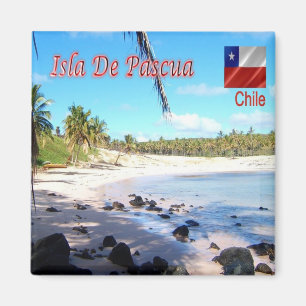 Aimant zCL009 ISLA DE PASQUA, plage d'Anakena, réfrigérat