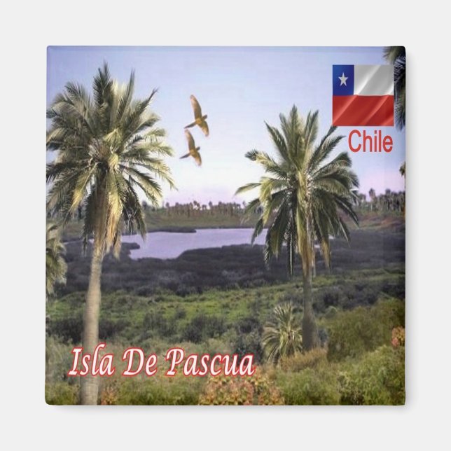 Aimant zCL011 ISLA DE PASQUA, RAPA NUI, Chili, Frigo (Devant)