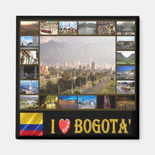 Aimant zCO004 BOGOTA' I Love, Mosaic, America, Fridge