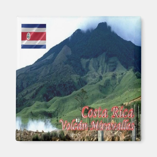 Aimant zCR009 COSTA RICA, Volcan Miravalles, Réfrigérateu (Devant)