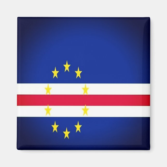 Aimant zCV001 CAPE VERDE, DRAPEAU, Afrique, réfrigérateur (Devant)