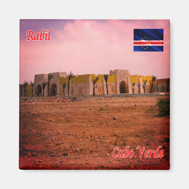 Aimant zCV016 Aéroport RABIL, Cap-Vert, Afrique, Réfrigér (Devant)