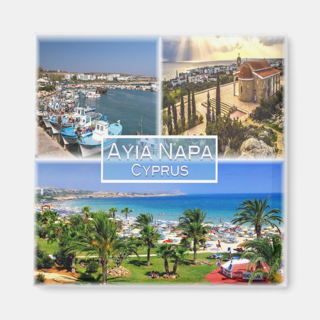 Aimant zCY003 AYIA NAPA Harbour Nelia - Chypre - Frigo (Devant)