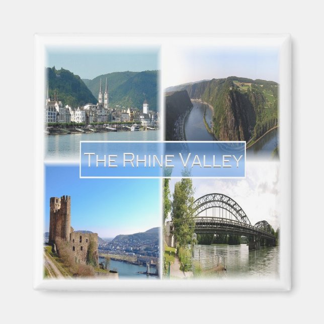 Aimant zDE032 THE RHINE VALLEY Germany - Fridge (Devant)