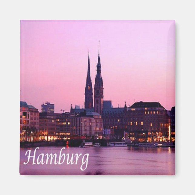 Aimant zDE084 HAMBURG, Allemagne Fridge, (Devant)