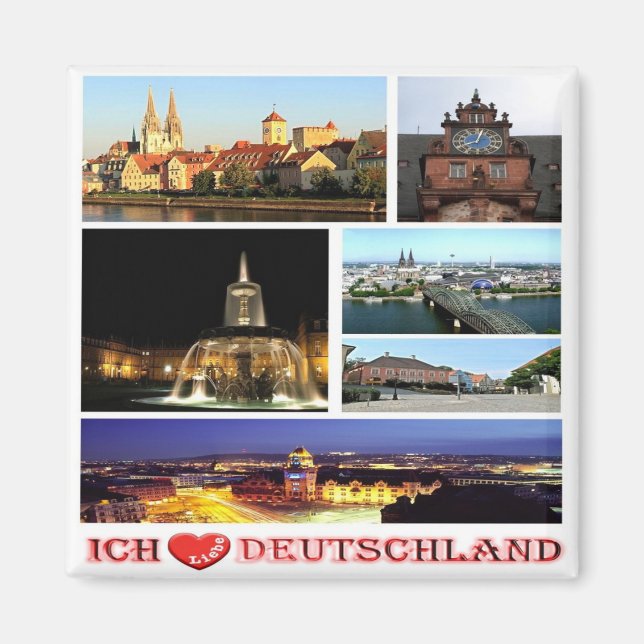 Aimant zDE099 ALLEMAGNE I LOVE - Frigo (Devant)