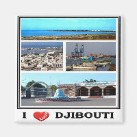 zDJ007 DJIBOUTI I Love, Mosaïque, Afrique, Réfrigé
