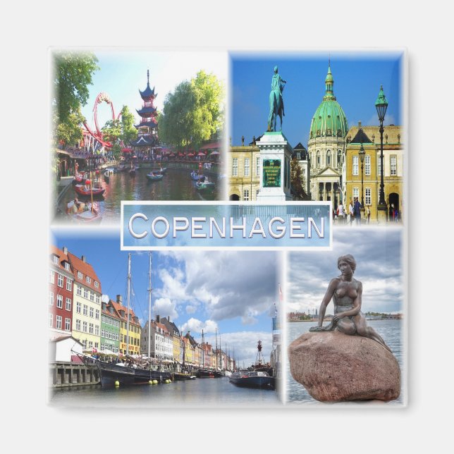 Aimant zDK013 COPENHAGEN Tivoli Garden Amalienborg County (Devant)