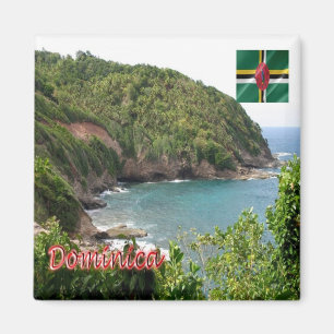 Aimant zDM009 DOMINICA, Panorama, Amérique, Frigo