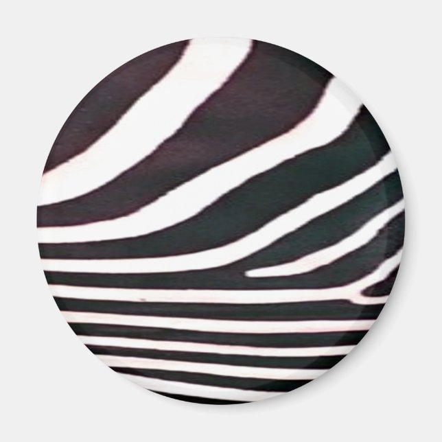 Aimant Zebra Black and White Stripes Imprimer (Devant)