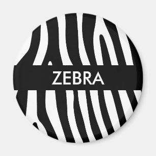 Aimant Zebra rayures motif noir & blanc + vos idées