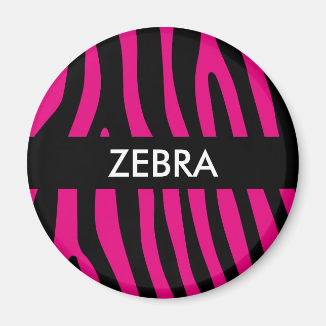 Aimant Zebra rayures motif + votre arrière - plan & idées (Devant)