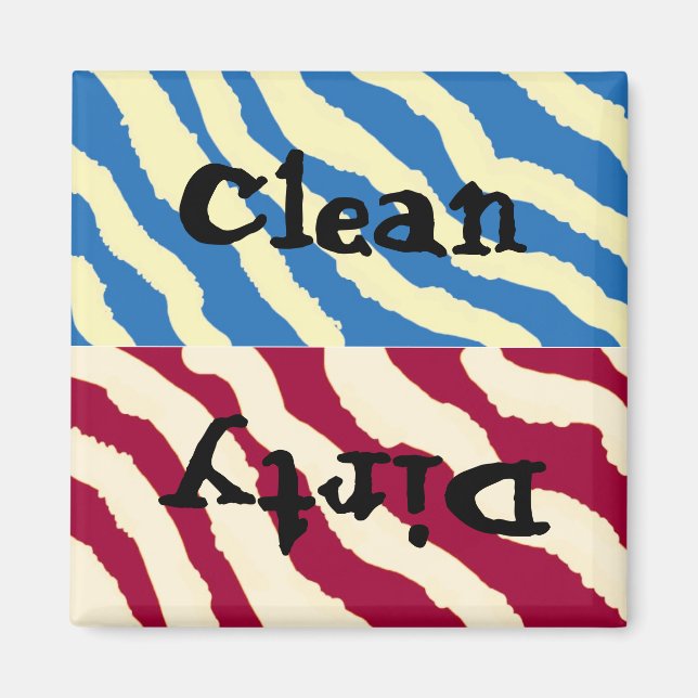 Aimant Zebra Stripes Clean and Dirty (Devant)