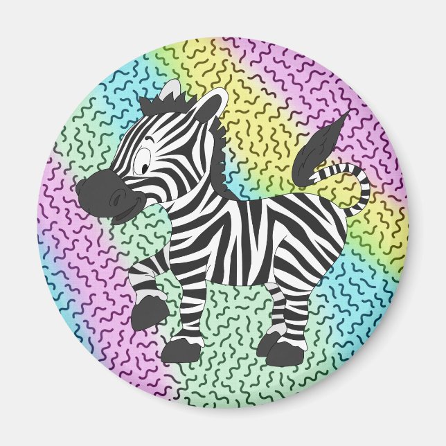Aimant Zèbre funky (Devant)