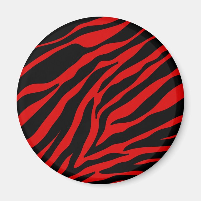 Aimant zèbre rouge (Devant)