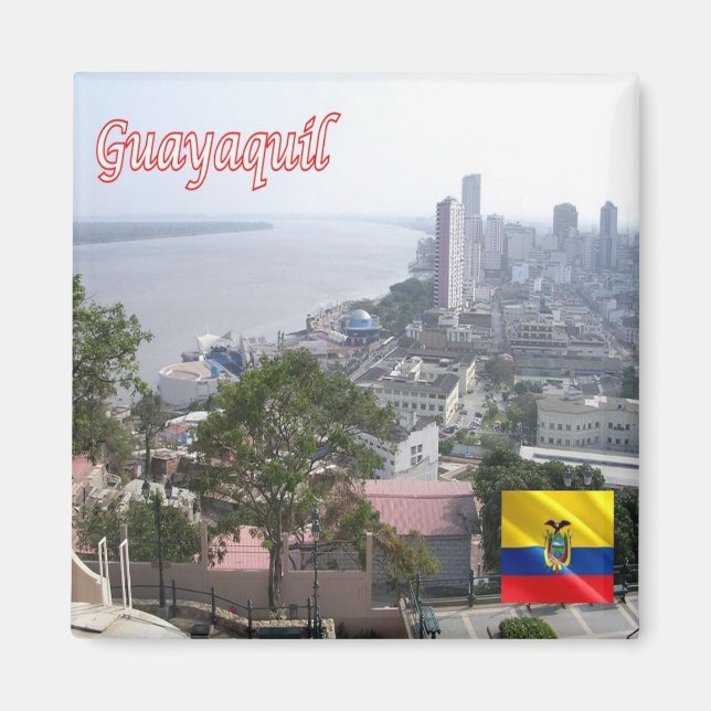 Aimant zEC020 GUAYAQUIL, Équateur, Amérique, réfrigérateu (Devant)