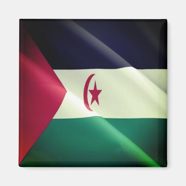 Aimant zEH002 WESTERN SAHARA, Drapeau, Afrique, Réfrigéra (Devant)