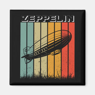 Aimant Zeppelin Rétro Dirigible Aéronef Zepelin Zepplin
