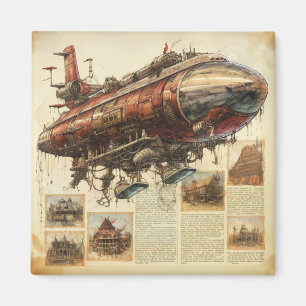 Aimant Zeppelin Steampunk vintage (11)
