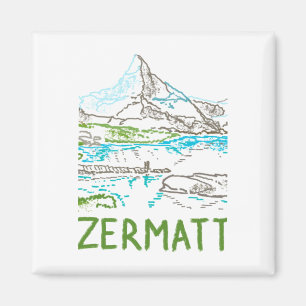Aimant Zermatt Suisse Cadeau Souvenir Pour Touristes Sti